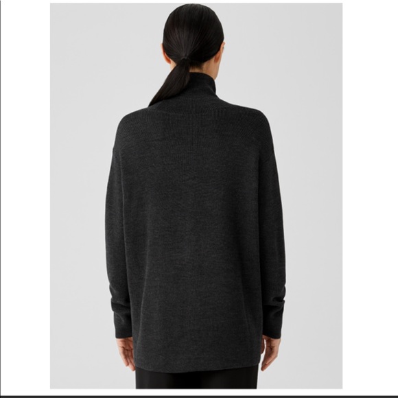 NWT EILEEN FISHER MERINO TURTLENECK TOP IN RESPONSIBLE WOOL - Picture 4 of 16